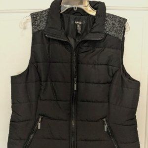 Style & Co. Black and Gray Puffer Vest XLP